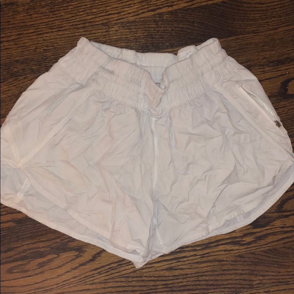 White Lululemon shorts